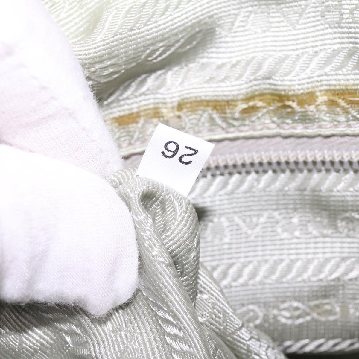 PRADA Shoulder Bag Nylon Light Blue Gray Silver Auth bs21902