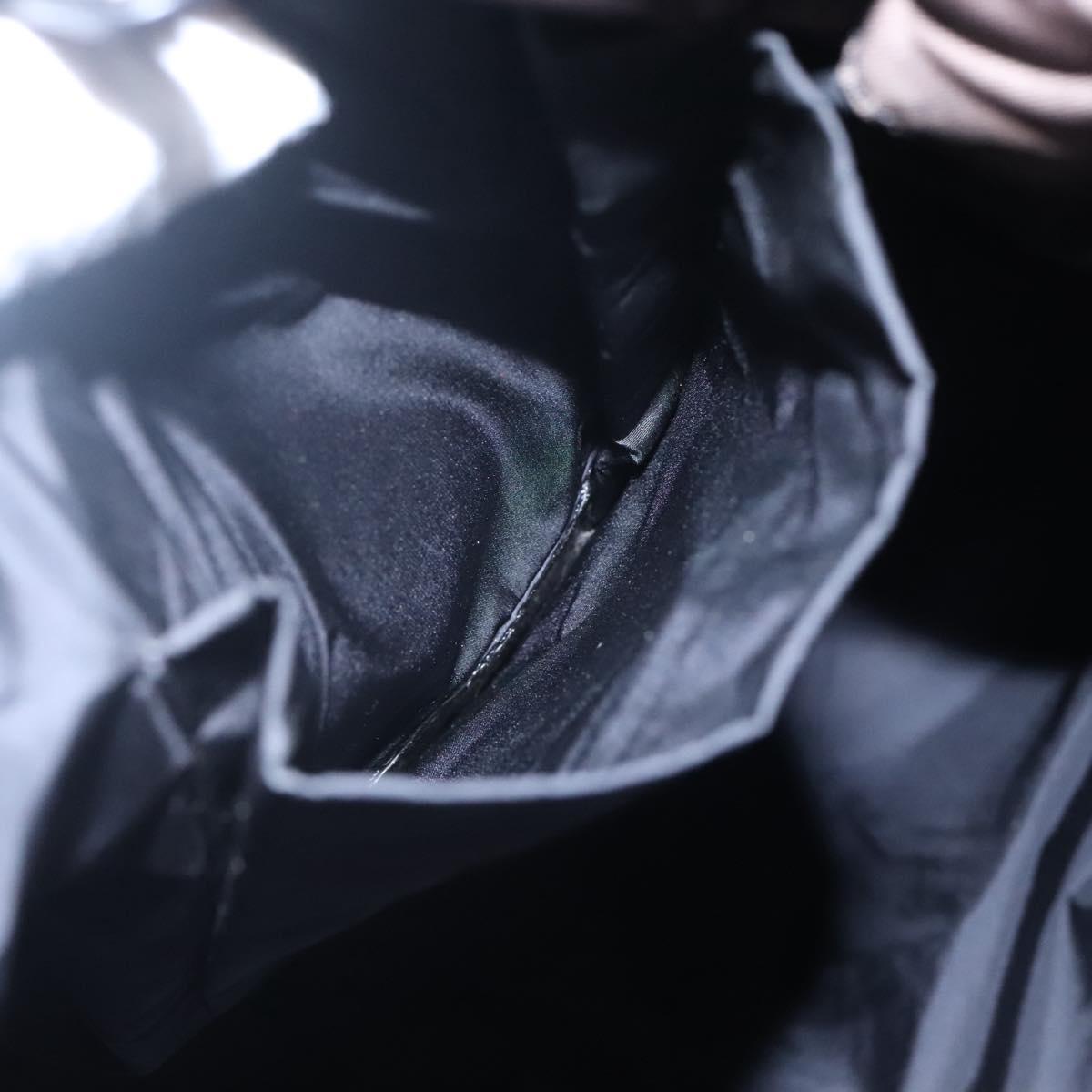 Miu Miu Tote Bag Nylon Leather Gray Pink Silver Auth bs21930