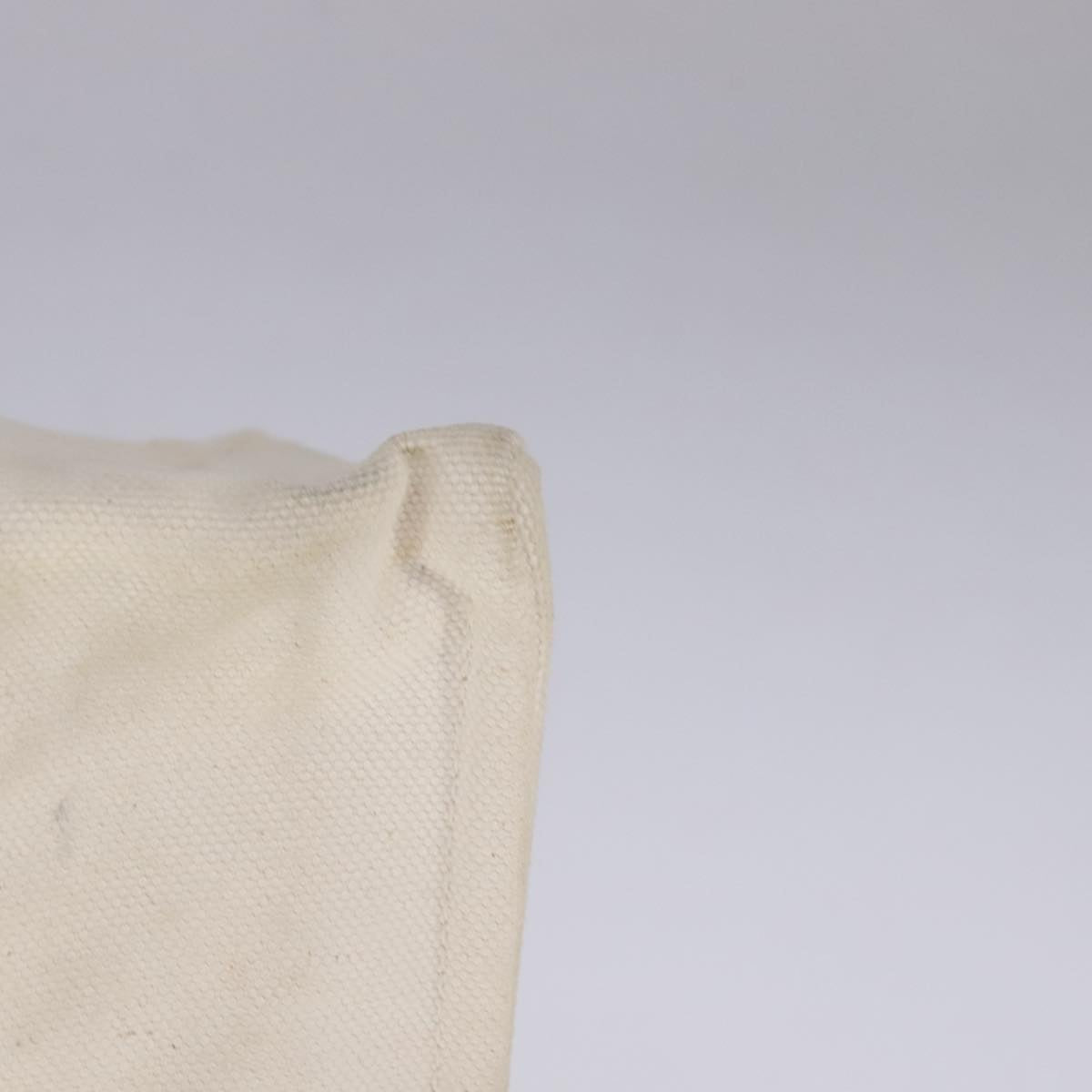 HERMES Bora Bora PM Tote Bag Canvas White Black Silver Auth bs21949