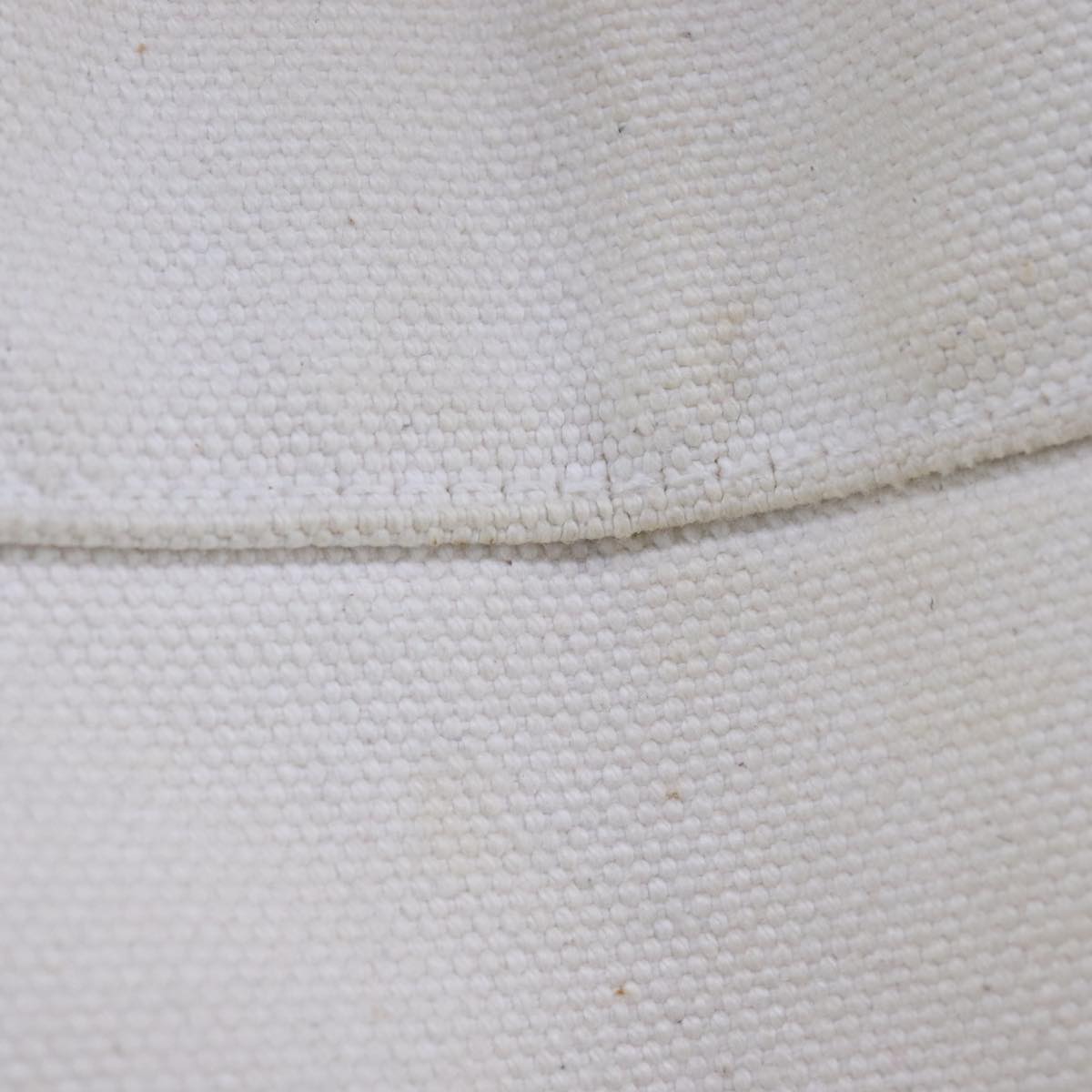 HERMES Bora Bora PM Tote Bag Canvas White Black Silver Auth bs21949