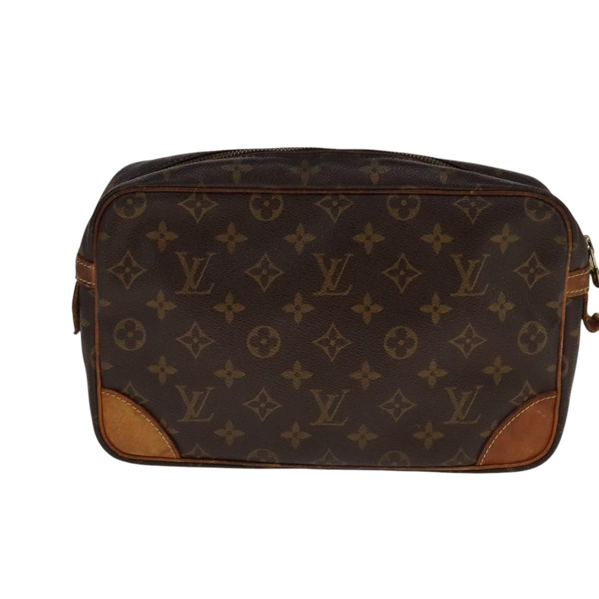 LOUIS VUITTON Monogram Compiegne 28 Clutch Bag M51845 LV Auth bs21984