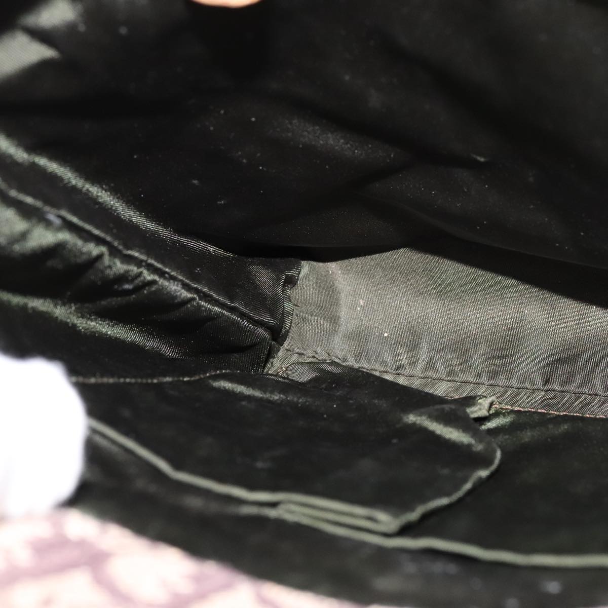 Christian Dior Trotter Canvas Hand Bag Brown Gold Auth bs21990