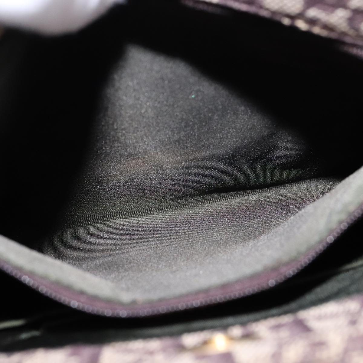 Christian Dior Trotter Canvas Hand Bag Brown Gold Auth bs21990