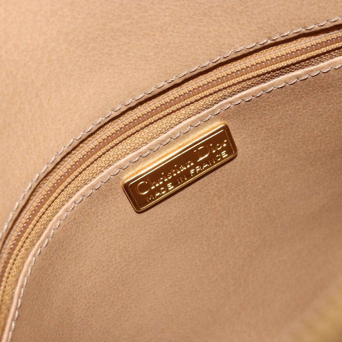 Christian Dior Trotter Canvas Hand Bag PVC Beige Auth bs22001