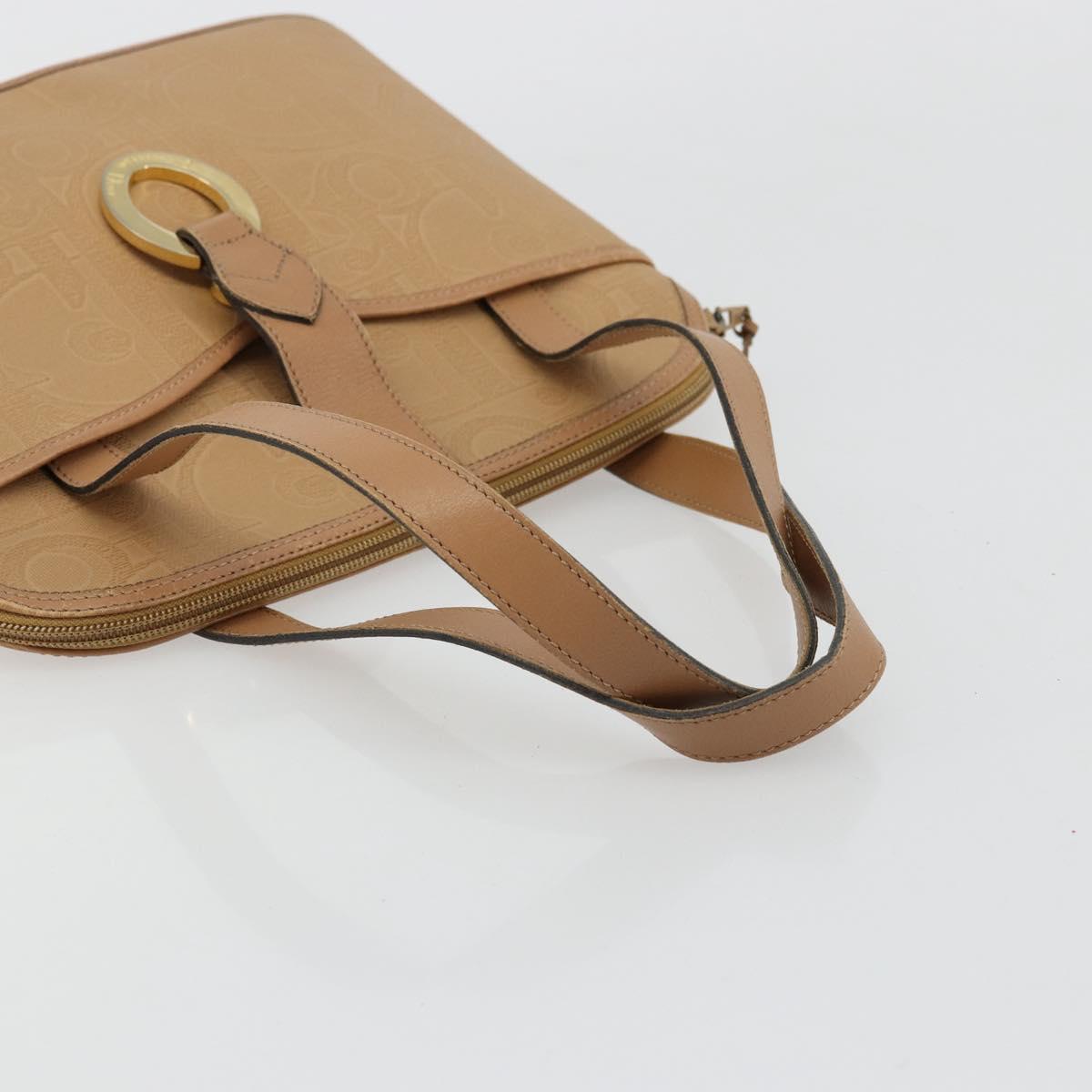 Christian Dior Trotter Canvas Hand Bag PVC Beige Auth bs22001