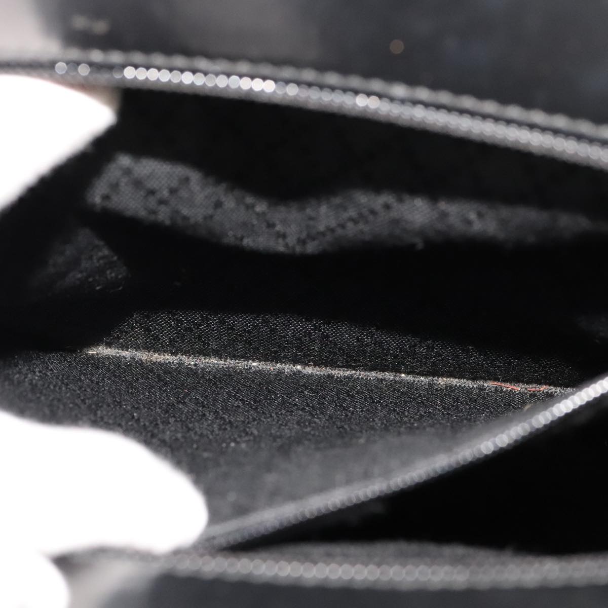 GUCCI Bamboo Hand Bag Nylon 2way Black Silver 000 1998 0588 Auth bs22015