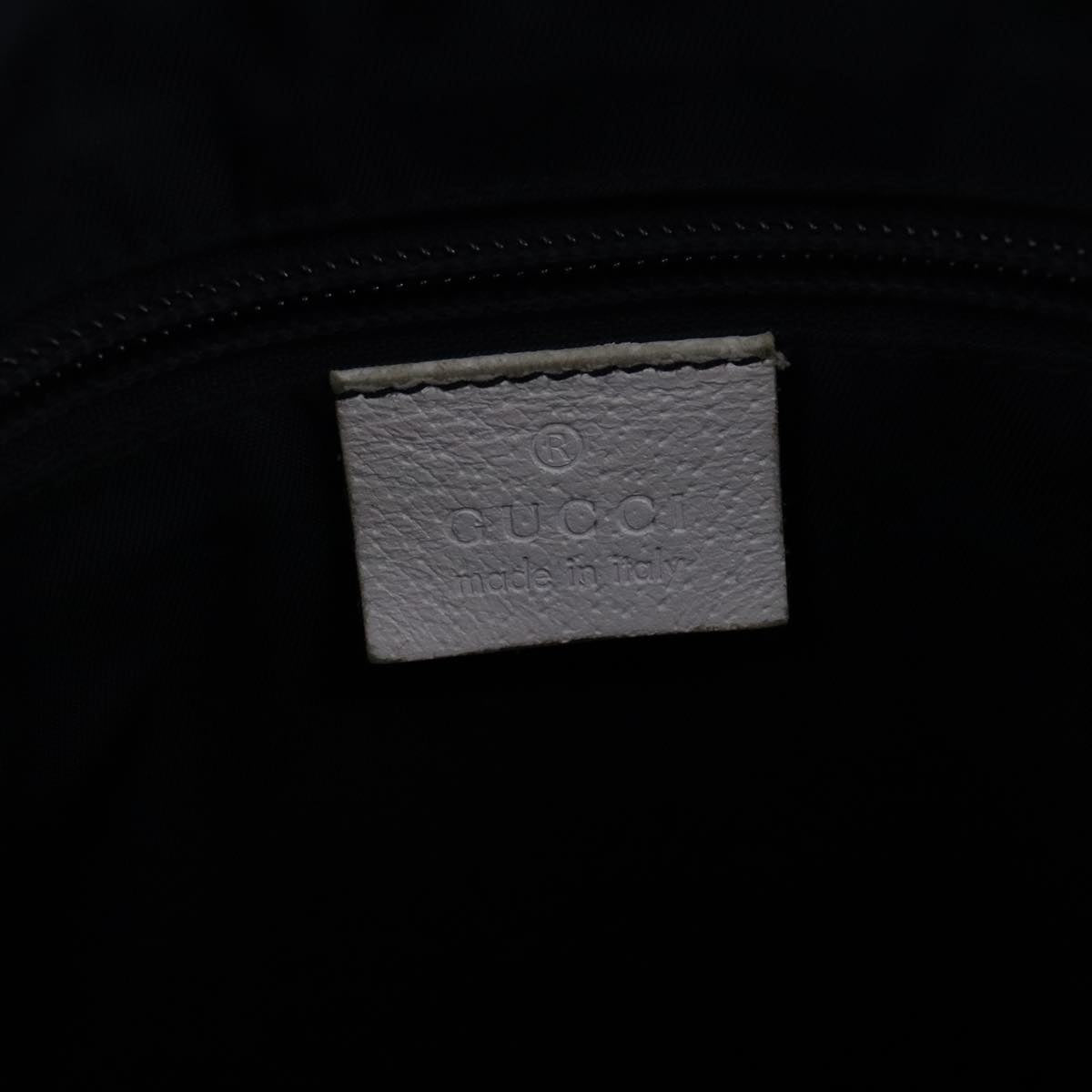 GUCCI GG Supreme Shoulder Bag PVC White Red gold 153244 Auth bs22024