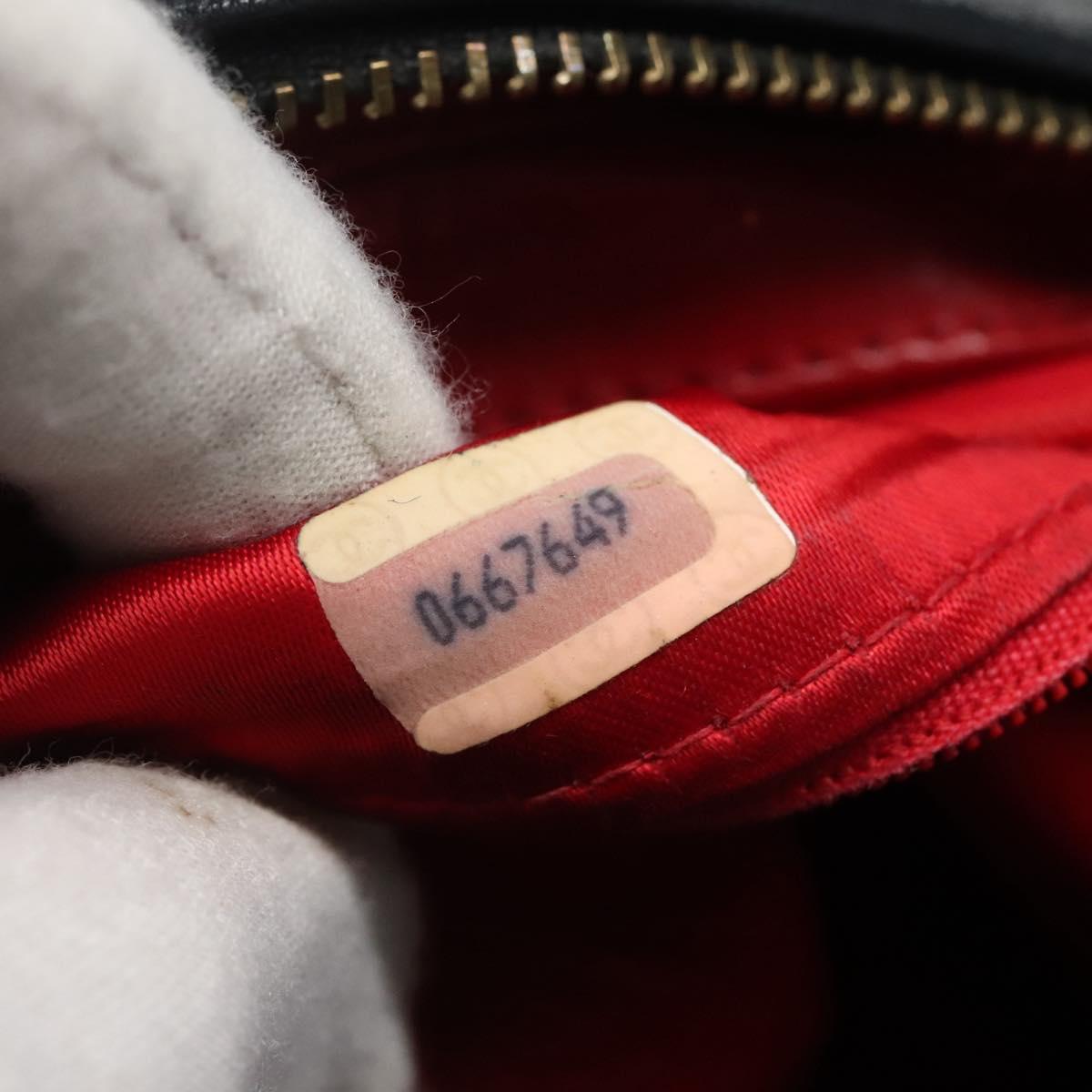 CHANEL Matelasse Chain Shoulder Bag Satin Black Gold CC Auth bs22051