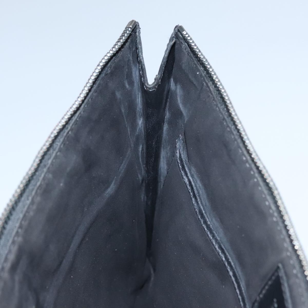 Berluti Clutch Bag Leather Black Auth bs22062