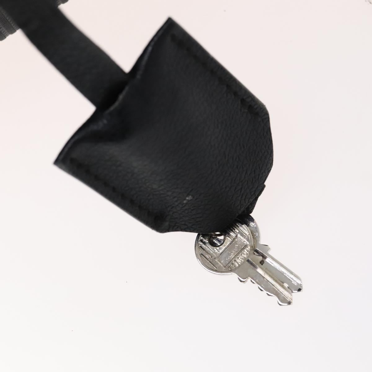 BVLGARI Boston Bag PVC Black Silver Auth bs22064