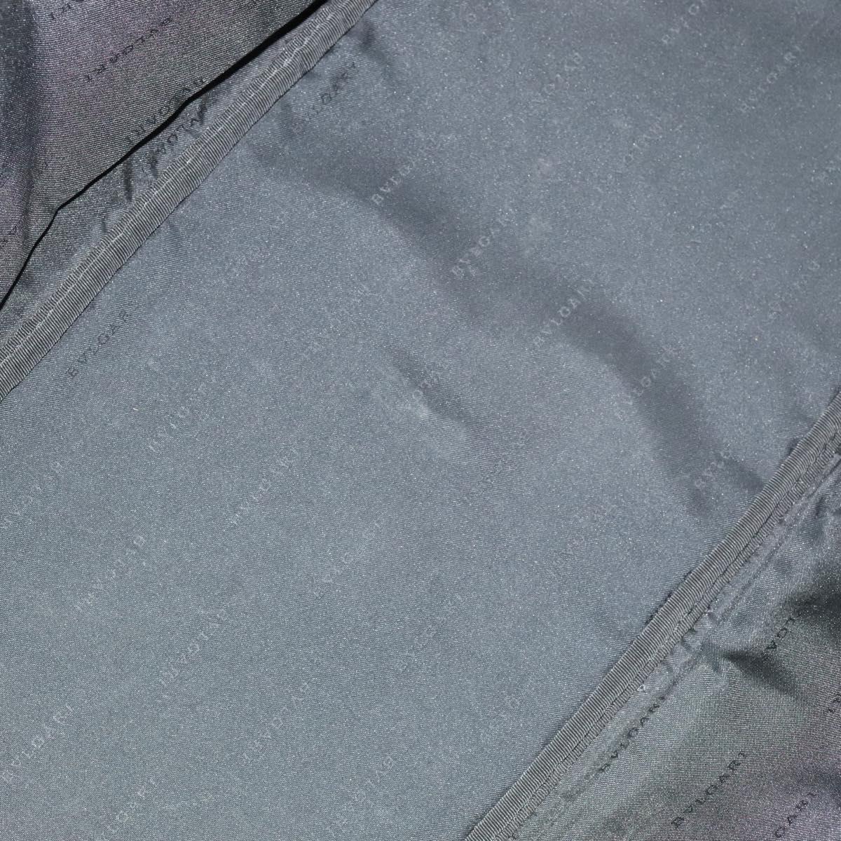 BVLGARI Boston Bag PVC Black Silver Auth bs22064