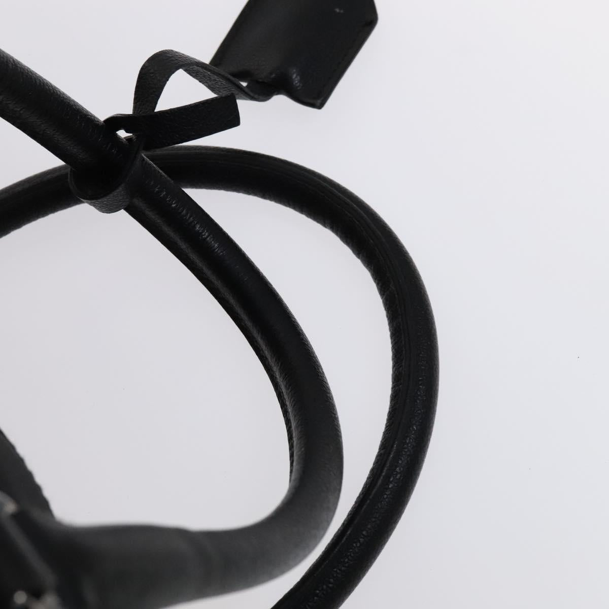 BVLGARI Boston Bag PVC Black Silver Auth bs22064