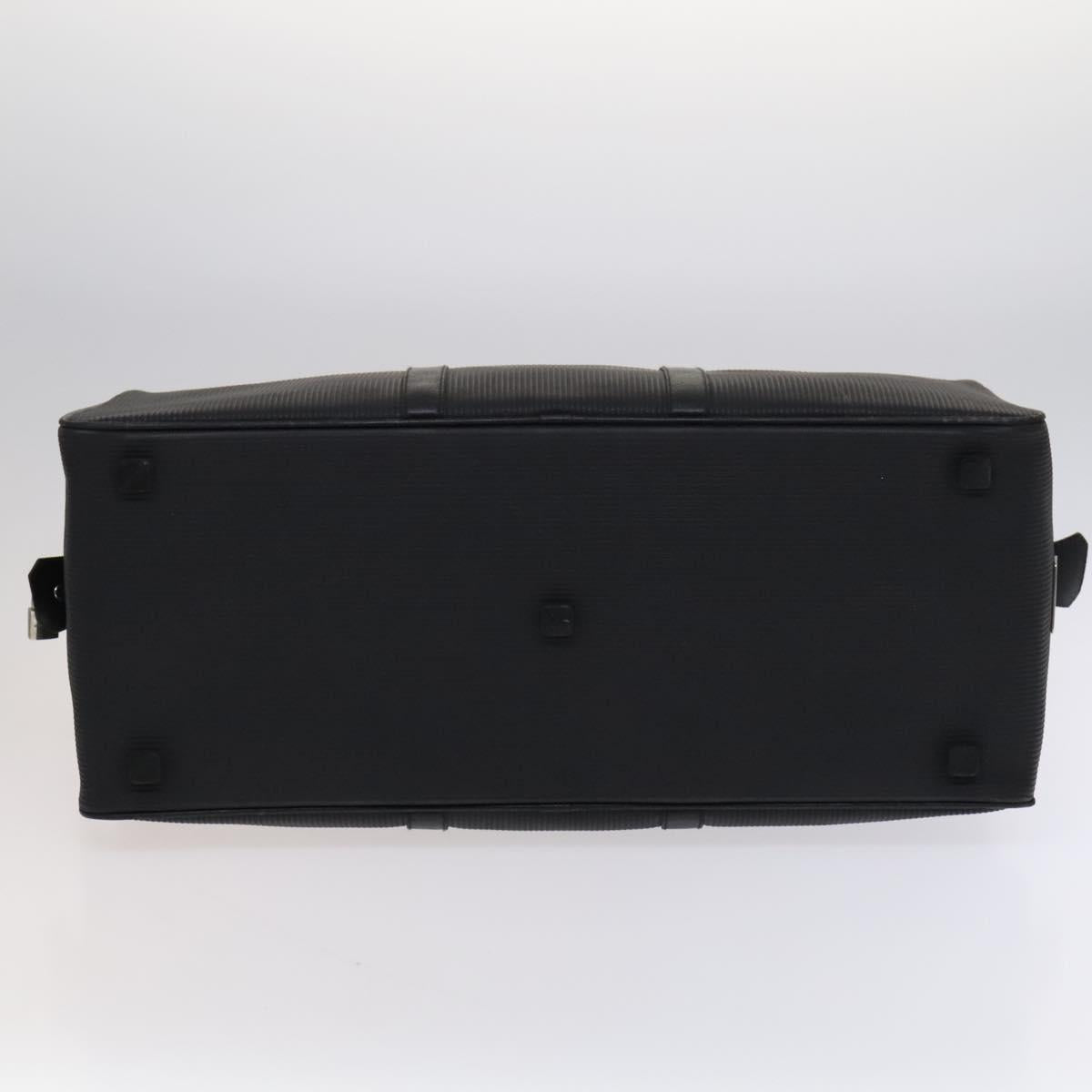 BVLGARI Boston Bag PVC Black Silver Auth bs22064