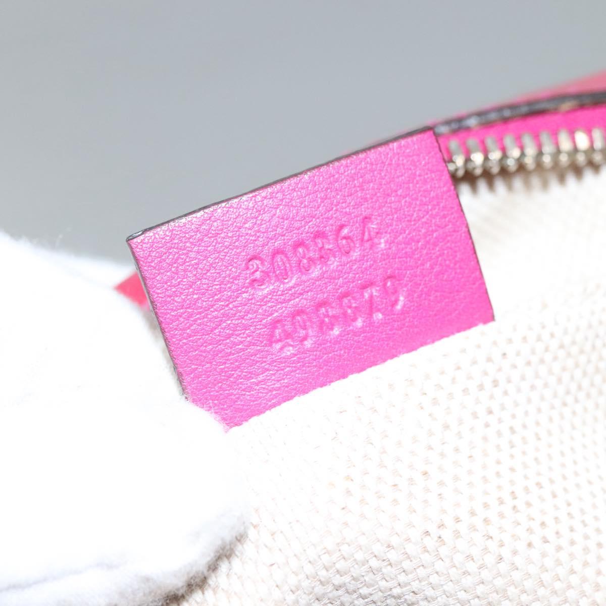 GUCCI Soho Shoulder Bag Enamel Pink Gold 308364 Auth bs22069