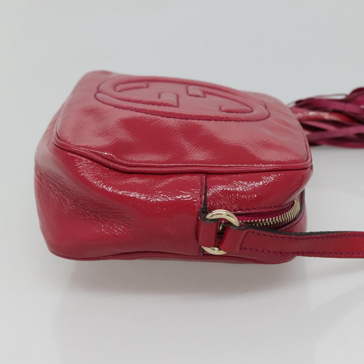 GUCCI Soho Shoulder Bag Enamel Pink Gold 308364 Auth bs22069
