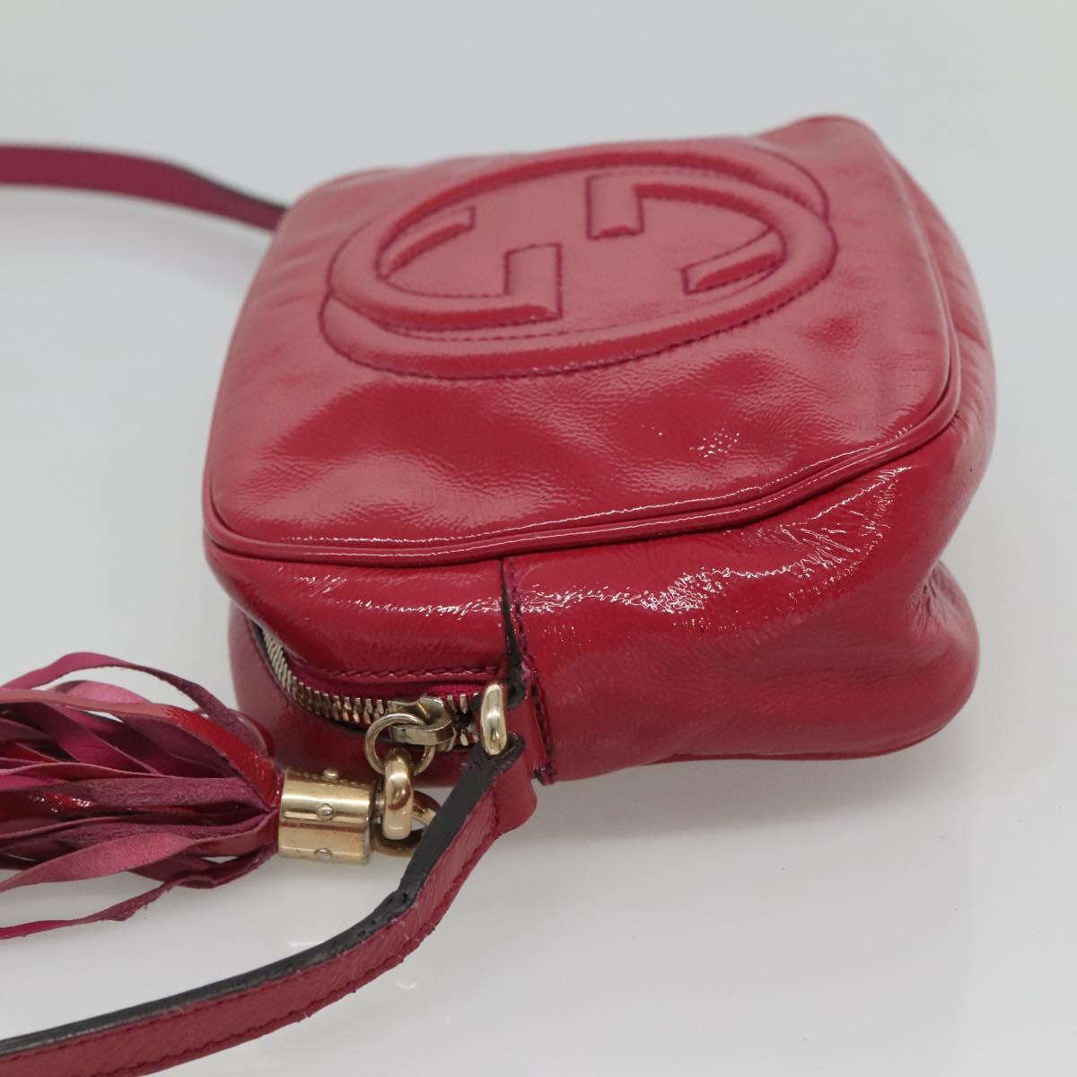 GUCCI Soho Shoulder Bag Enamel Pink Gold 308364 Auth bs22069