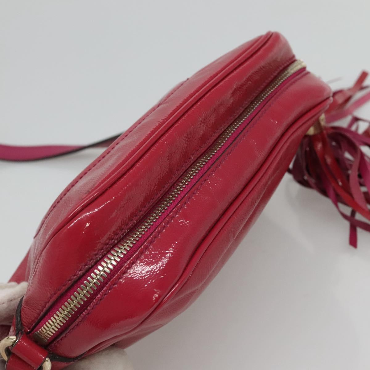 GUCCI Soho Shoulder Bag Enamel Pink Gold 308364 Auth bs22069