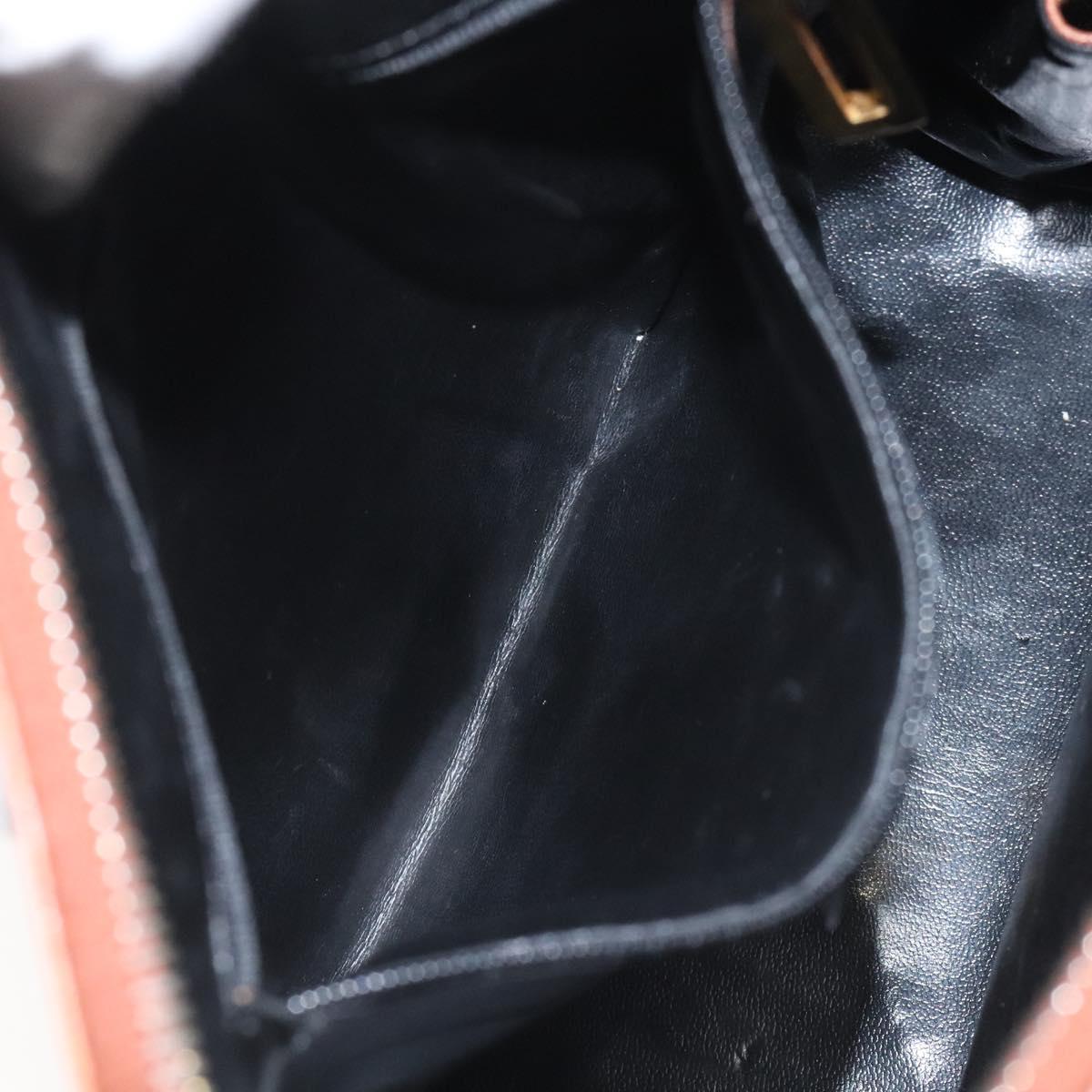 Salvatore Ferragamo Shoulder Bag Leather Brown Gold Auth bs22078