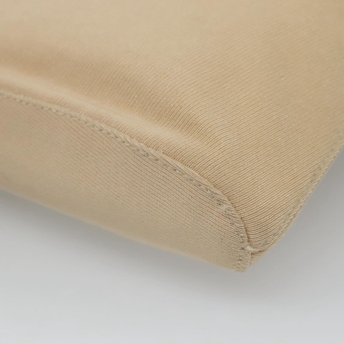 PRADA Shoulder Bag Canvas Beige Auth bs22080