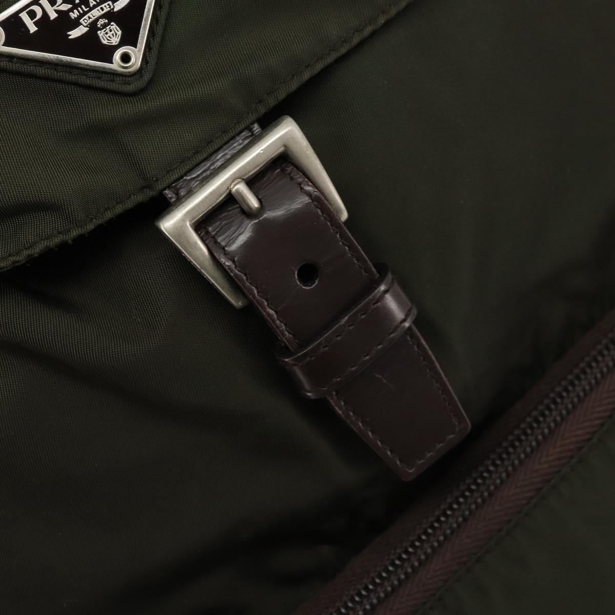 PRADA Backpack Nylon Khaki Auth bs22082