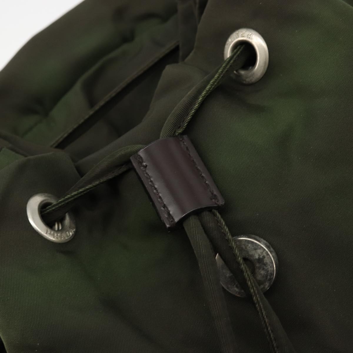 PRADA Backpack Nylon Khaki Auth bs22082