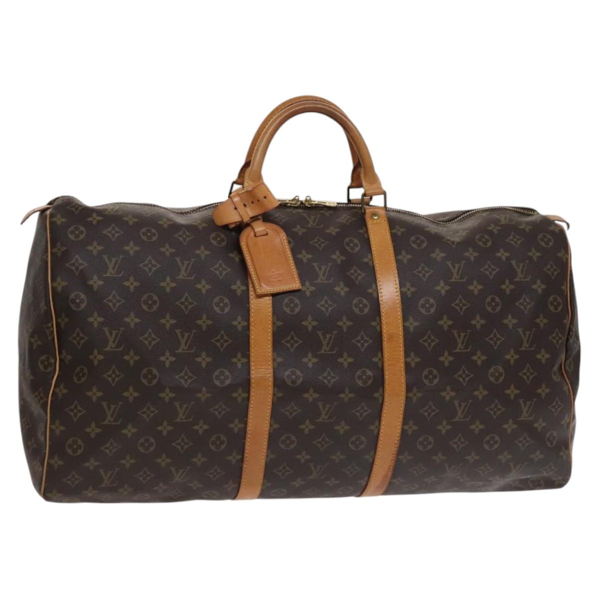 LOUIS VUITTON Monogram Keepall 60 Boston Bag M41422 LV Auth bs22171