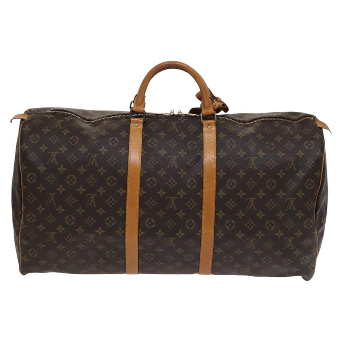 LOUIS VUITTON Monogram Keepall 60 Boston Bag M41422 LV Auth bs22171