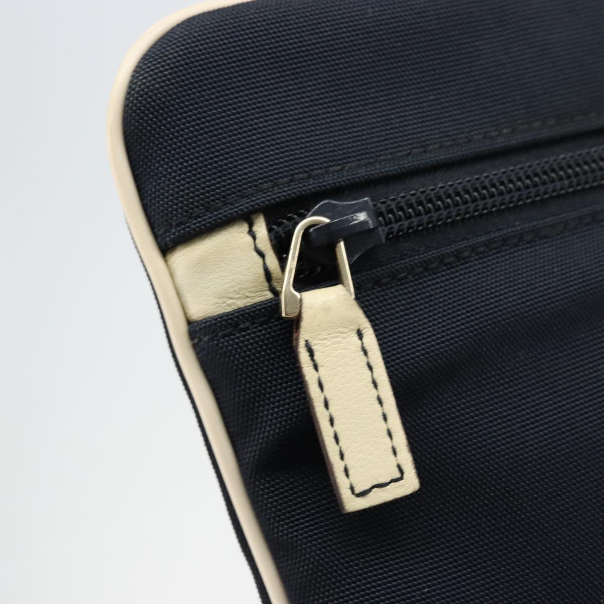 GUCCI Pouch Nylon Navy Silver Auth bs22200