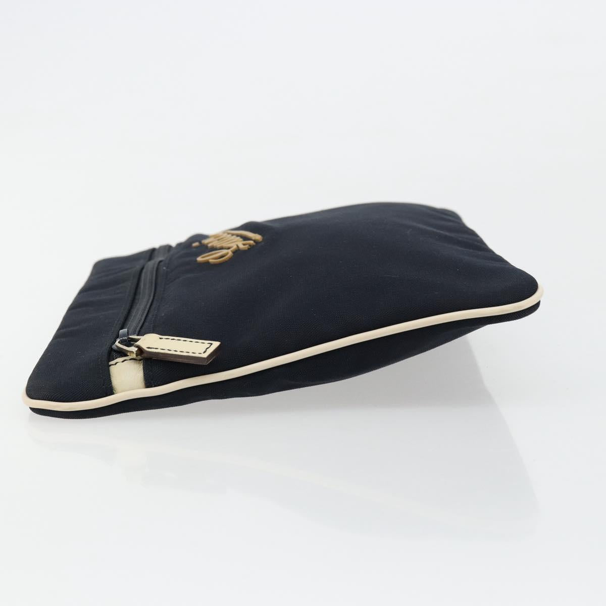 GUCCI Pouch Nylon Navy Silver Auth bs22200