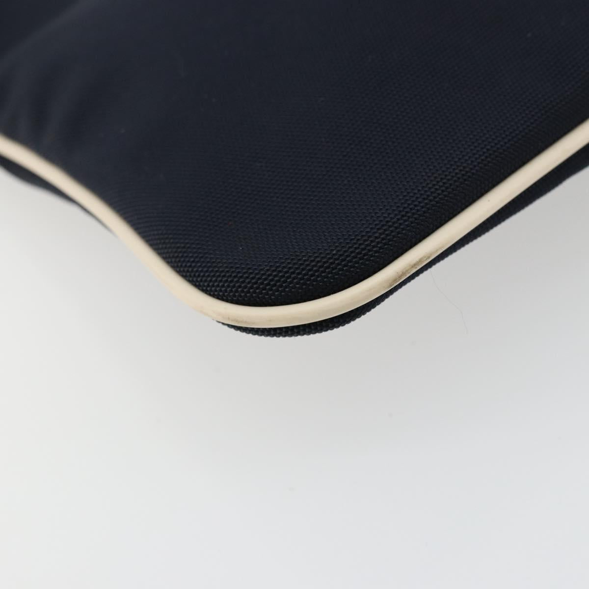 GUCCI Pouch Nylon Navy Silver Auth bs22200