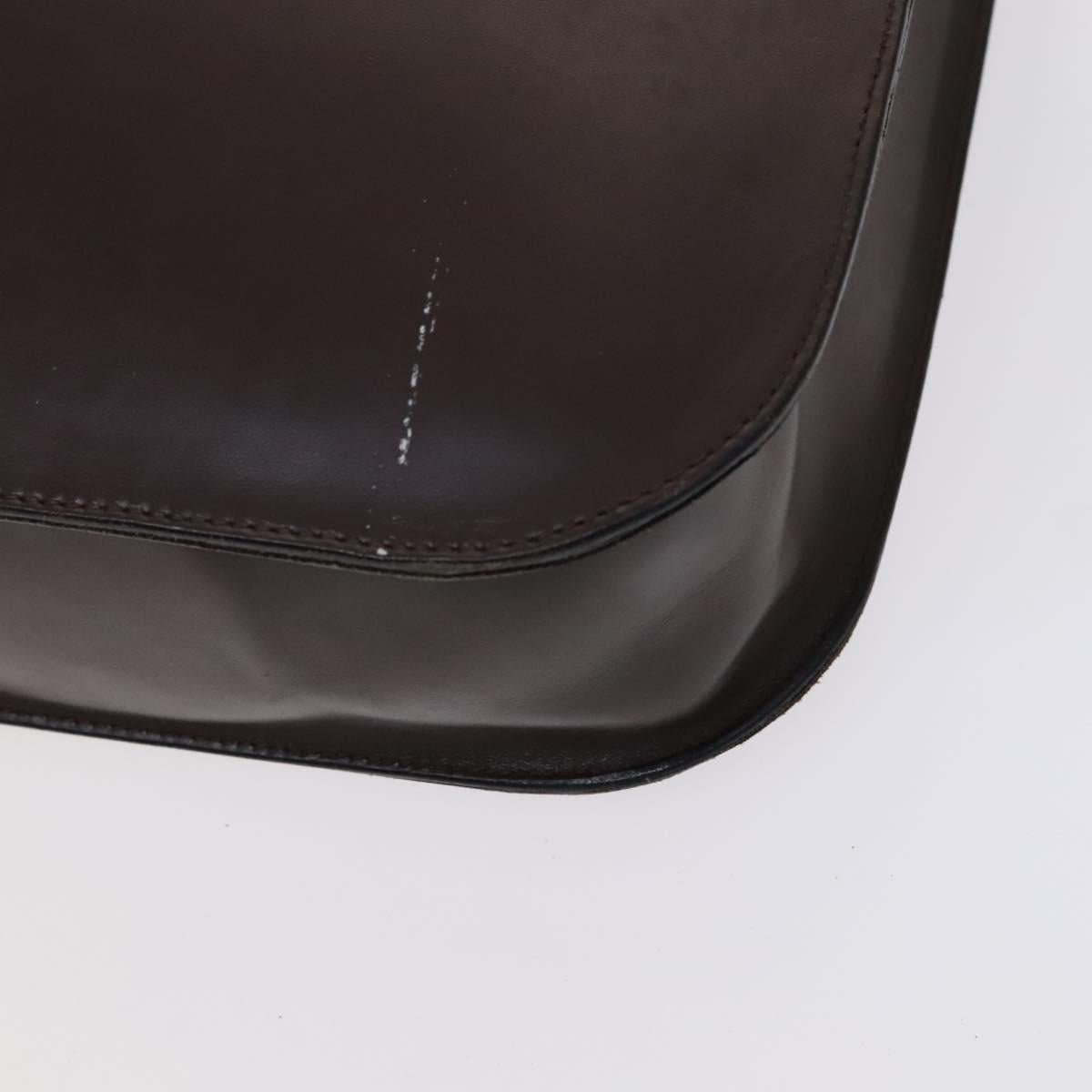 CHANEL Tote Bag Leather Brown Gold CC Auth bs22265