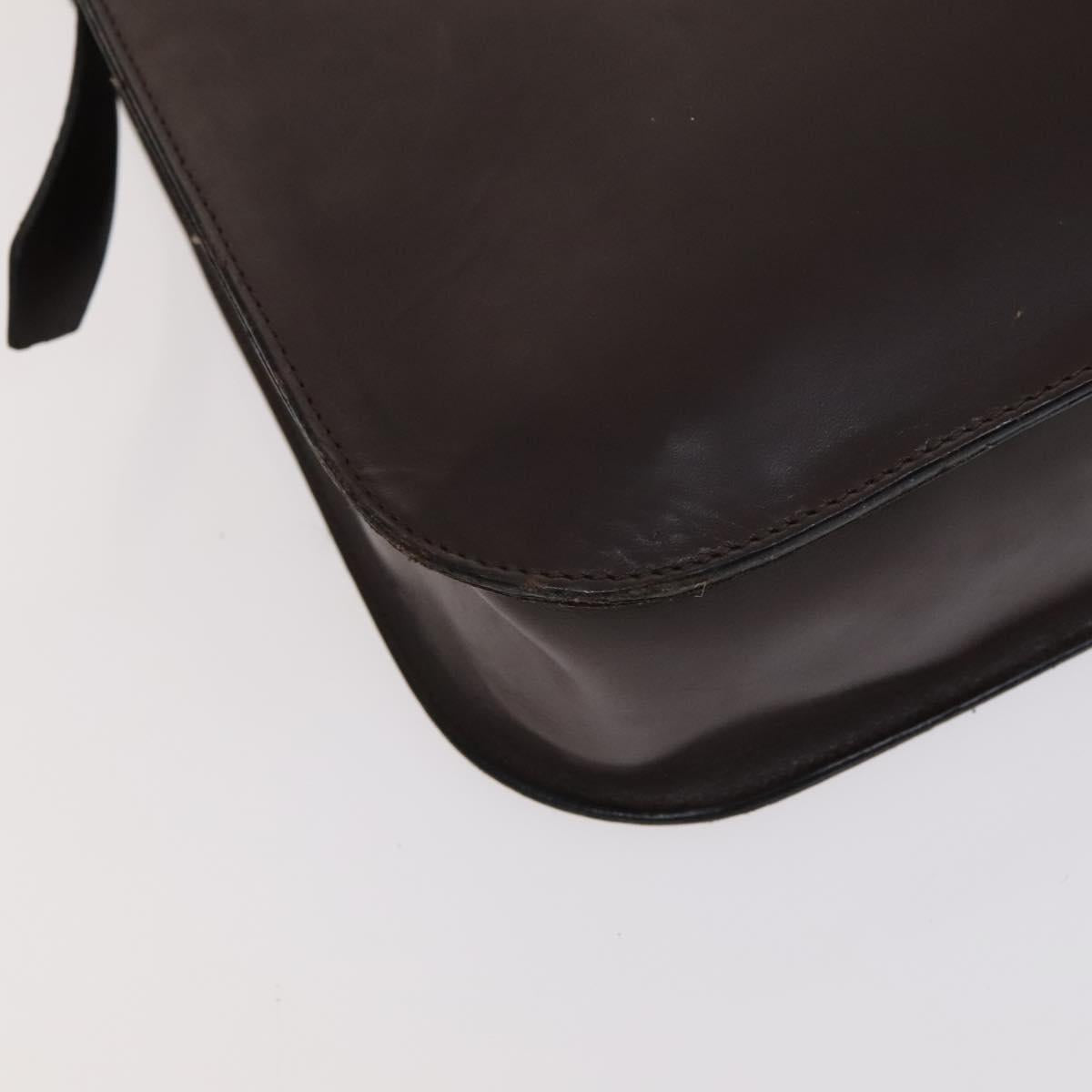 CHANEL Tote Bag Leather Brown Gold CC Auth bs22265