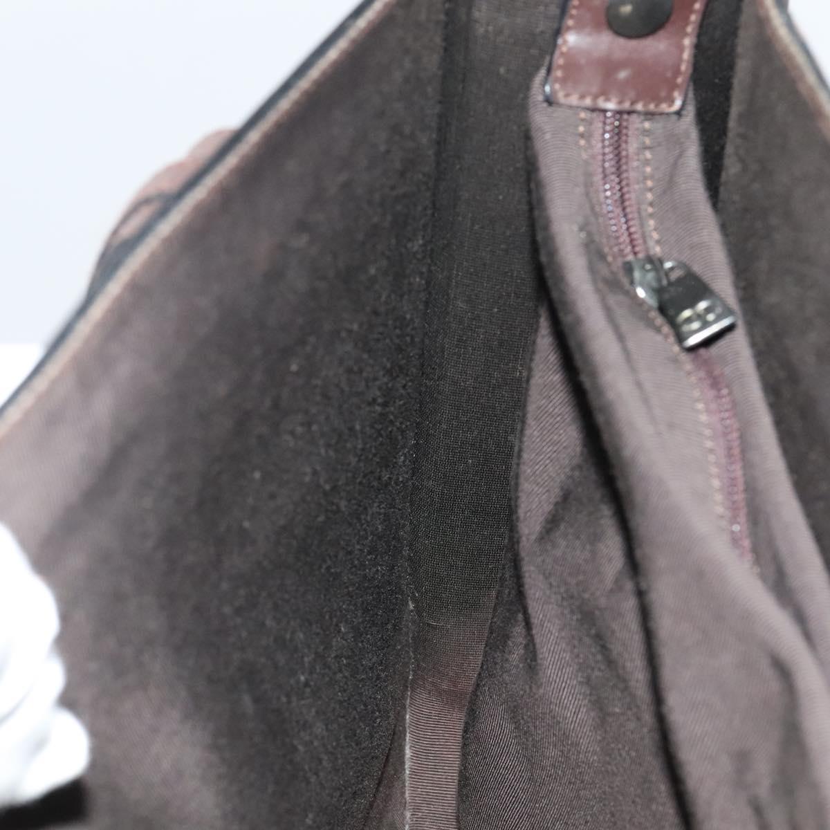 CHANEL Tote Bag Leather Brown Gold CC Auth bs22265