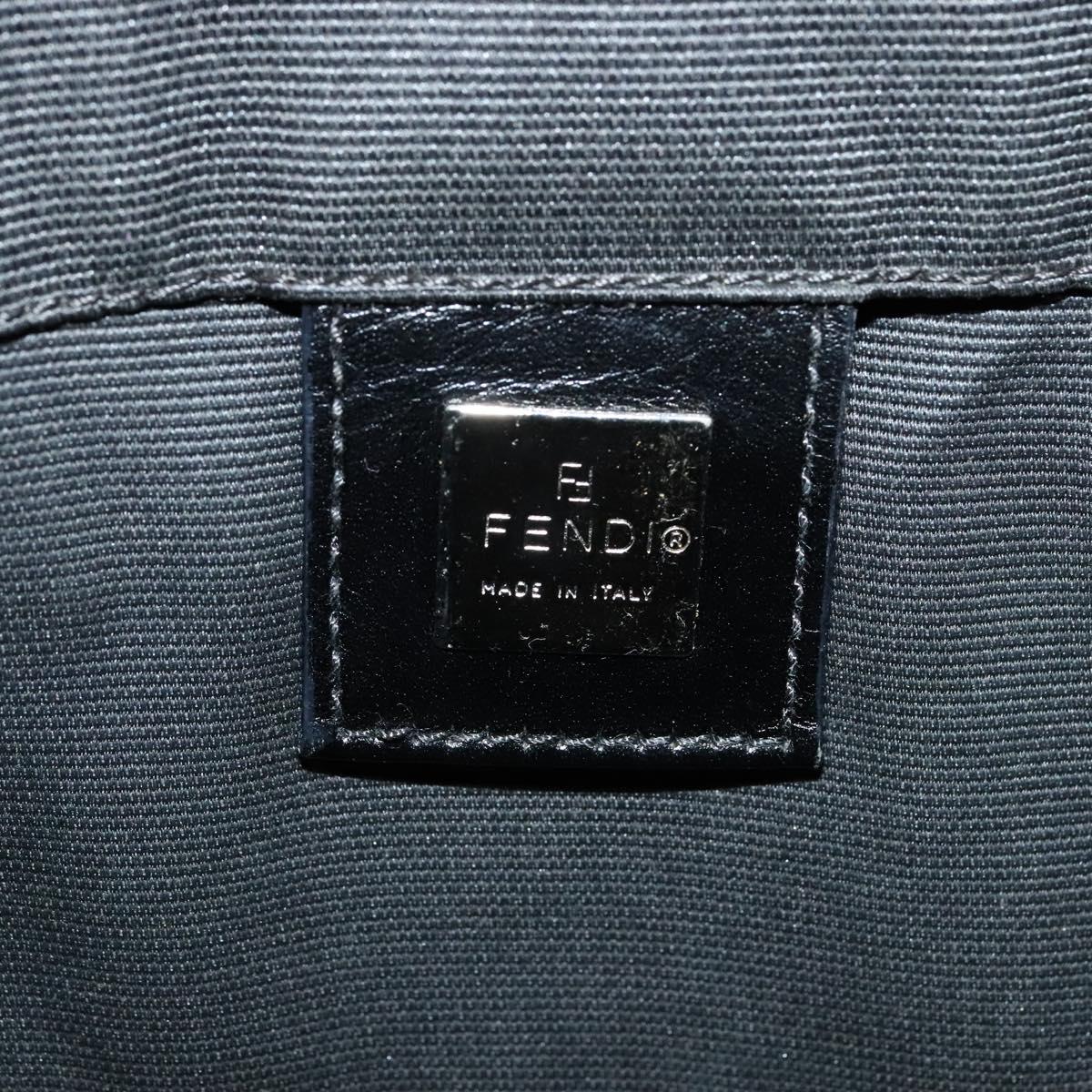 FENDI Tote Bag Canvas Black Auth bs22301