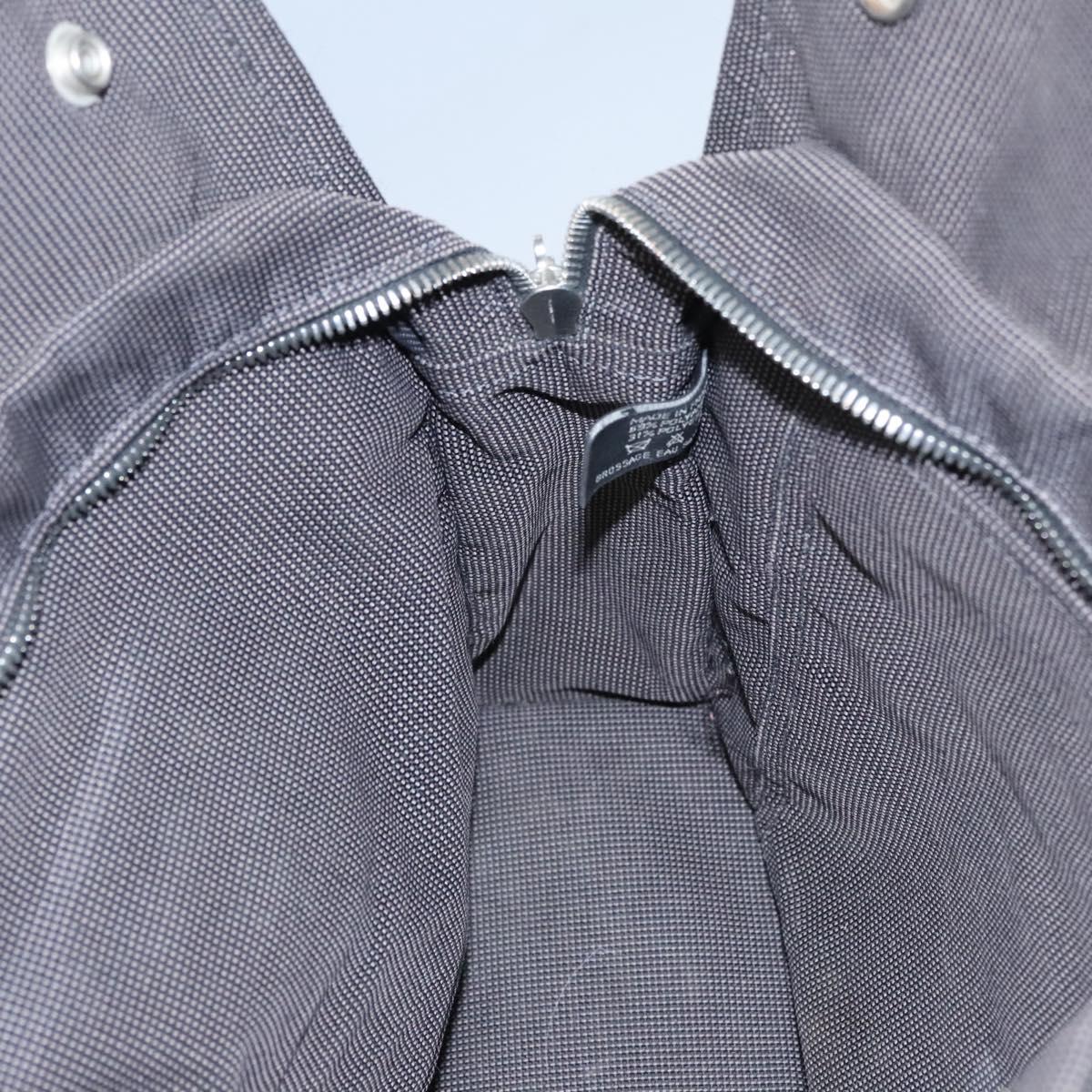 HERMES Her Line MM Tote Bag Canvas Gray Silver Auth bs22307