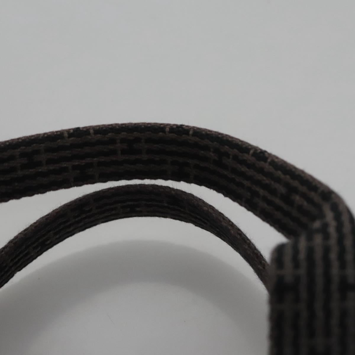 HERMES Her Line MM Tote Bag Canvas Gray Silver Auth bs22307