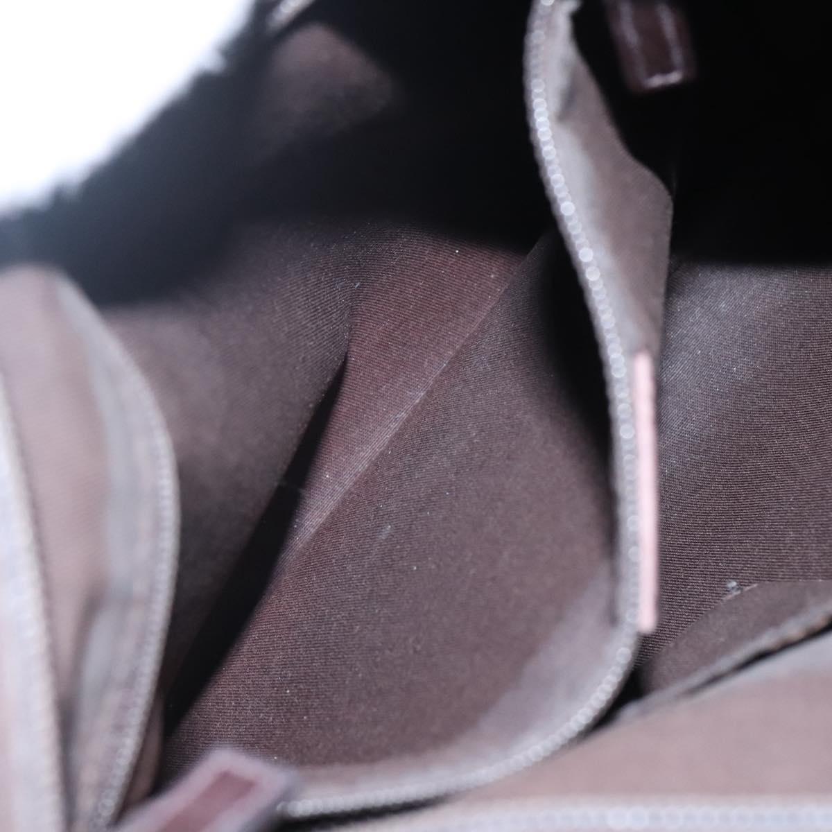 GUCCI GG Canvas Shoulder Bag Brown 257246 Auth bs22316