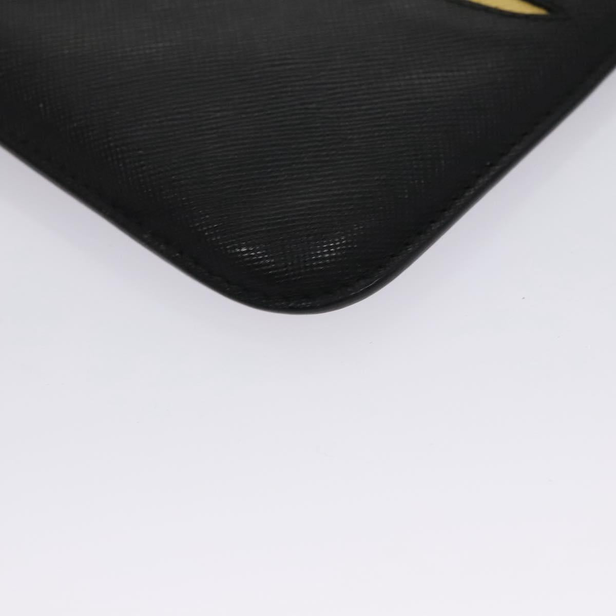 PRADA iPad Case Safiano leather Black Auth bs22372