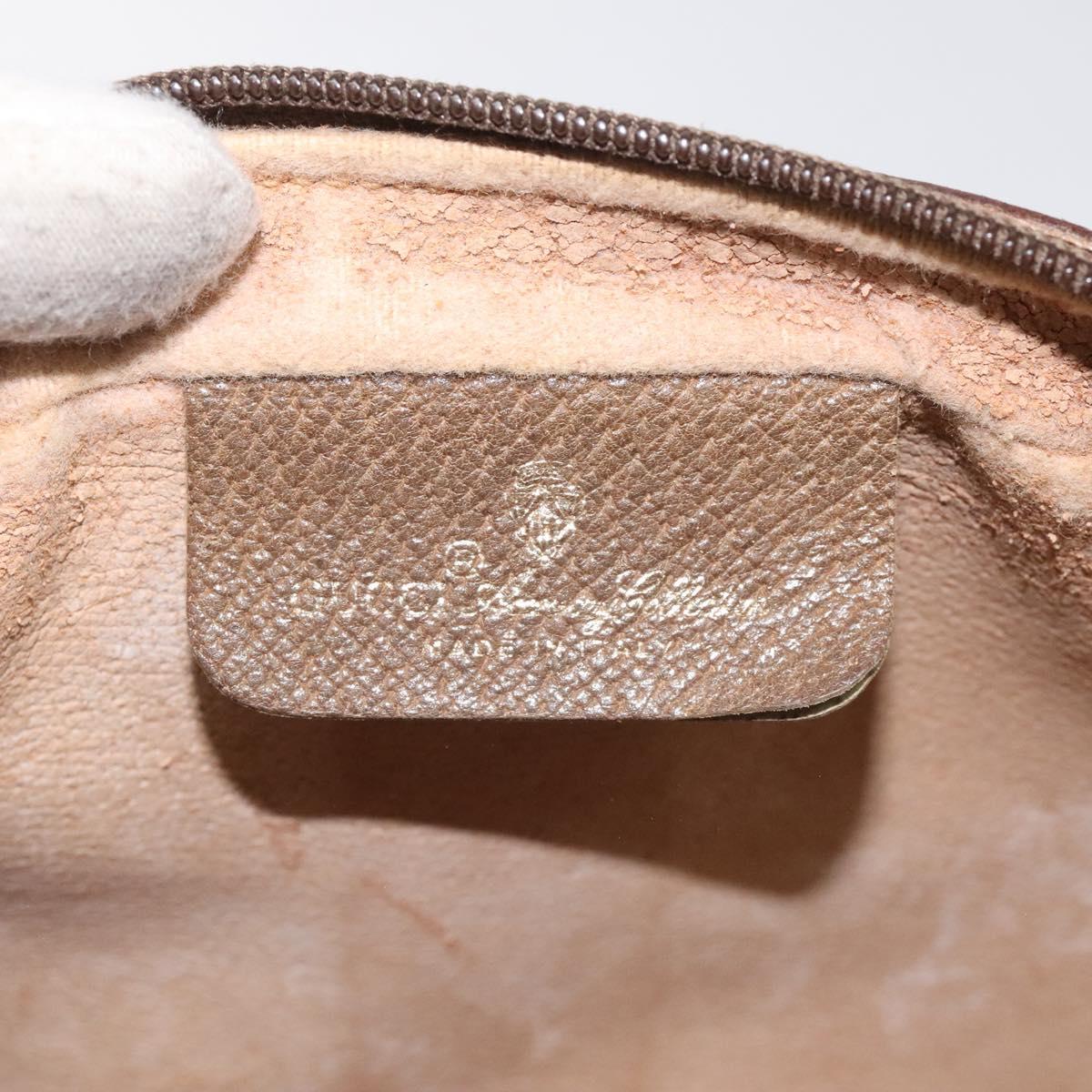 GUCCI GG Supreme Web Sherry Line Clutch Bag PVC Beige Red 89 01 012 Auth bs22392