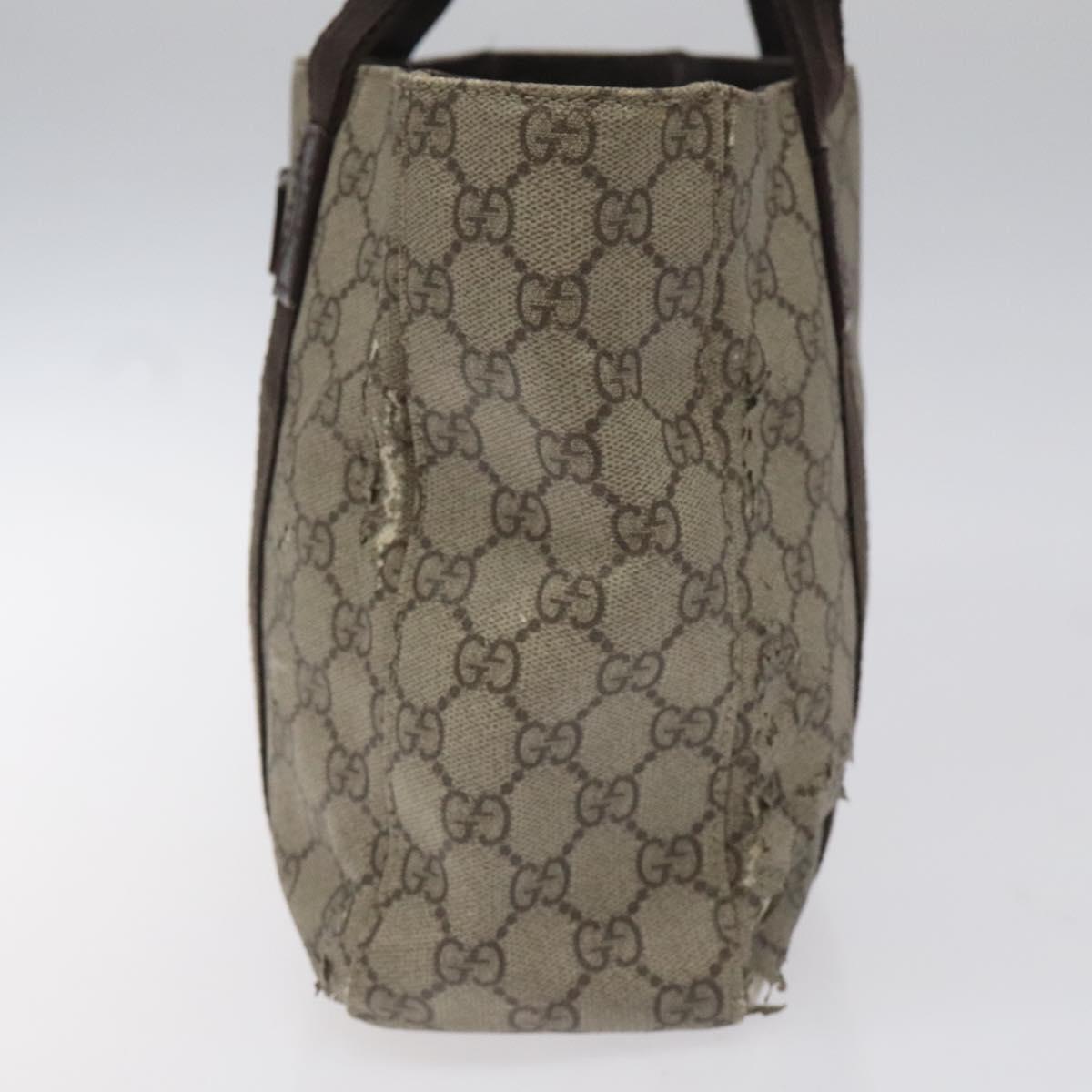 GUCCI GG Supreme Tote Bag PVC Beige 141976 Auth bs22395