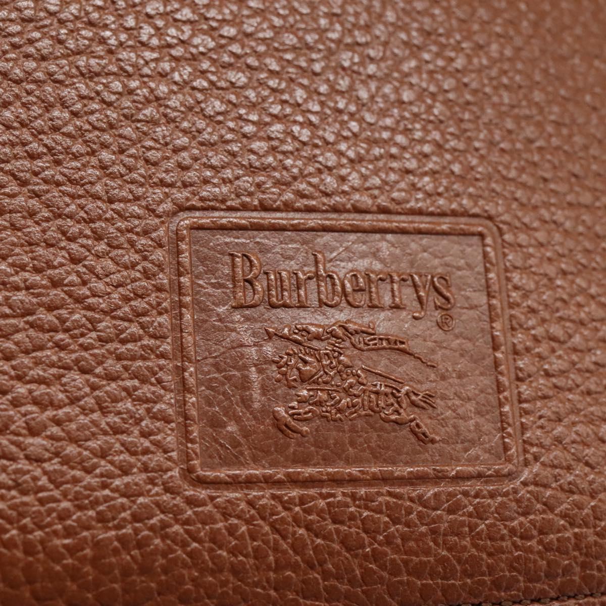 Burberrys Shoulder Bag Leather Brown Auth bs22432