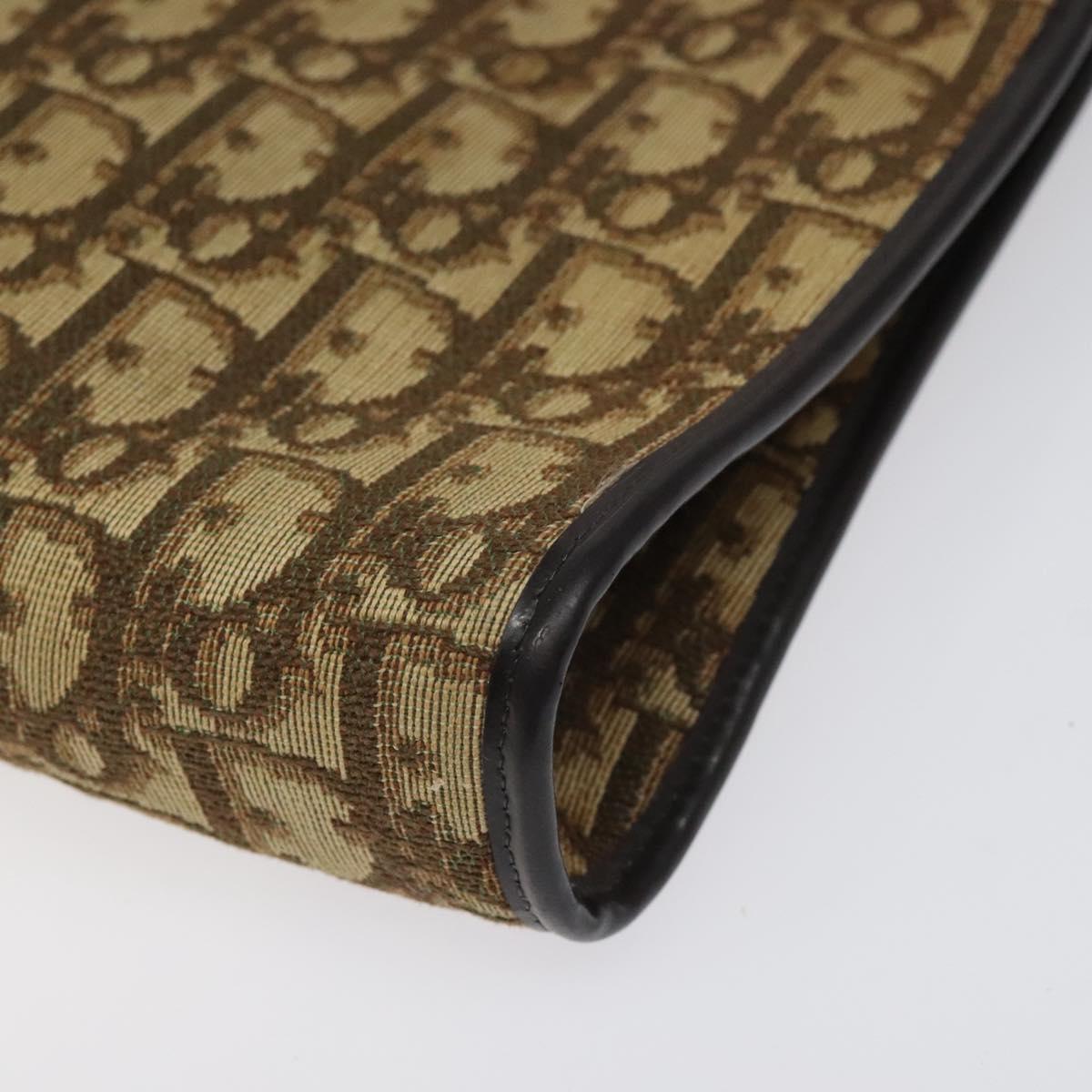 Christian Dior Trotter Canvas Shoulder Bag Brown Auth bs22437