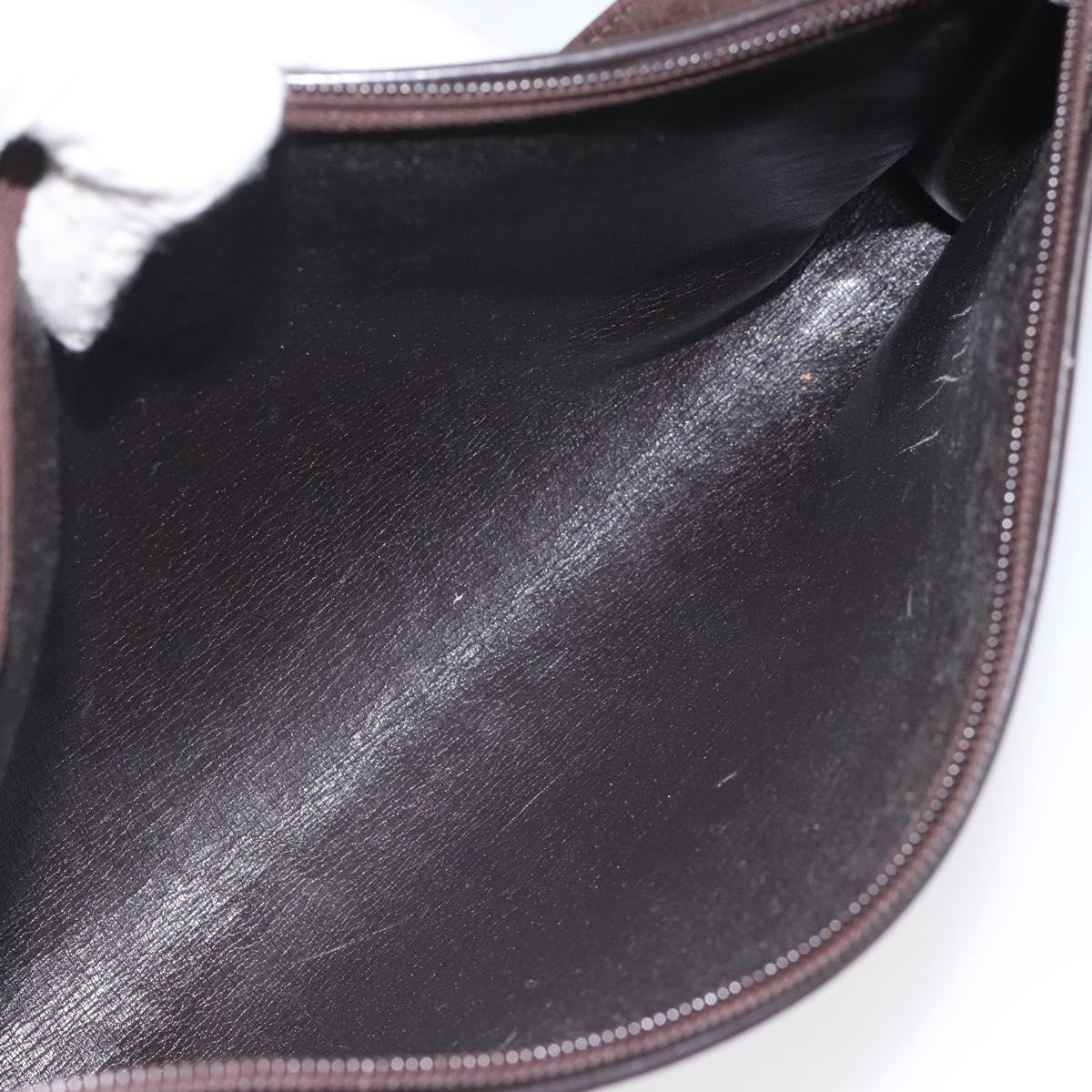 Christian Dior Trotter Canvas Shoulder Bag Brown Auth bs22437