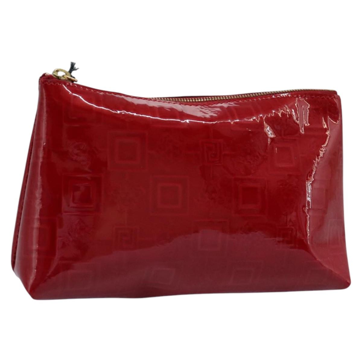 Gianni Versace Pouch Enamel Red Auth bs22441