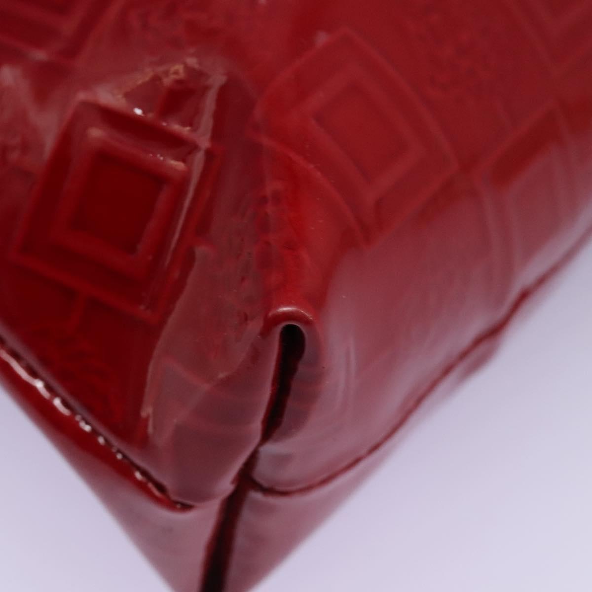 Gianni Versace Pouch Enamel Red Auth bs22441