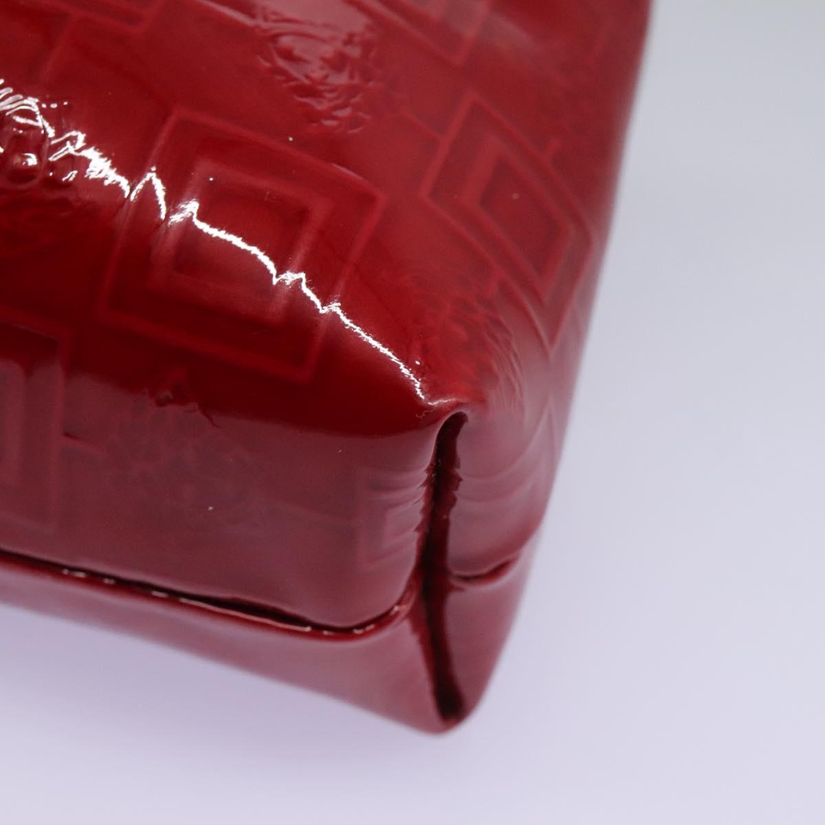 Gianni Versace Pouch Enamel Red Auth bs22441