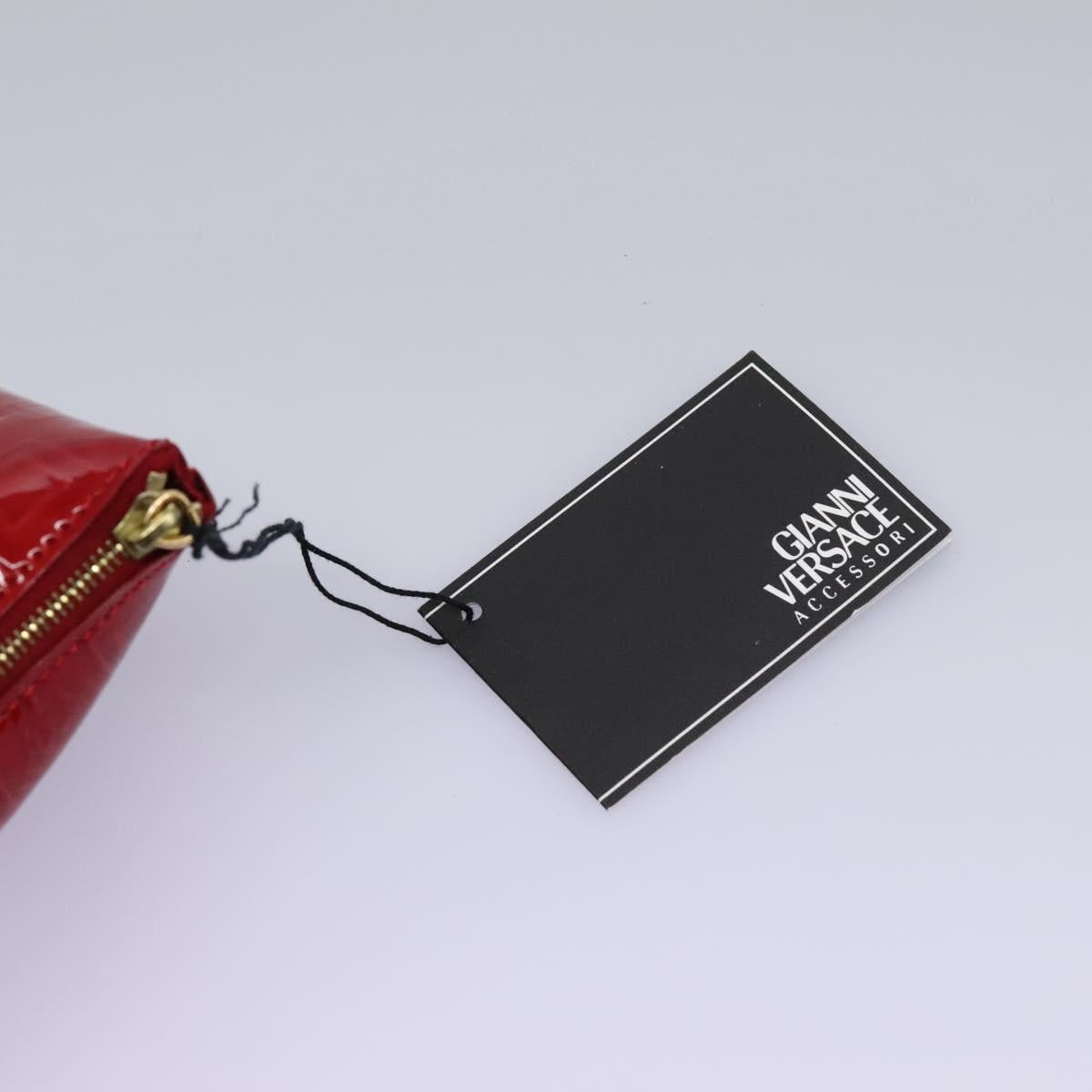Gianni Versace Pouch Enamel Red Auth bs22441