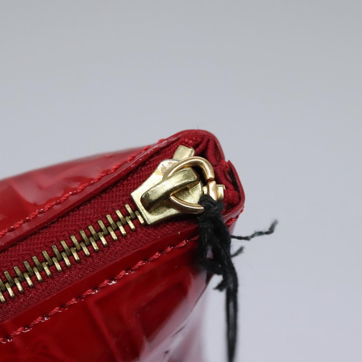 Gianni Versace Pouch Enamel Red Auth bs22441