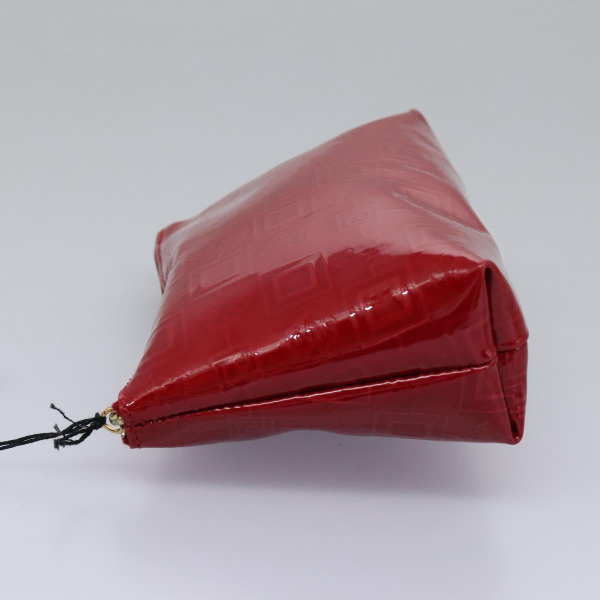 Gianni Versace Pouch Enamel Red Auth bs22441