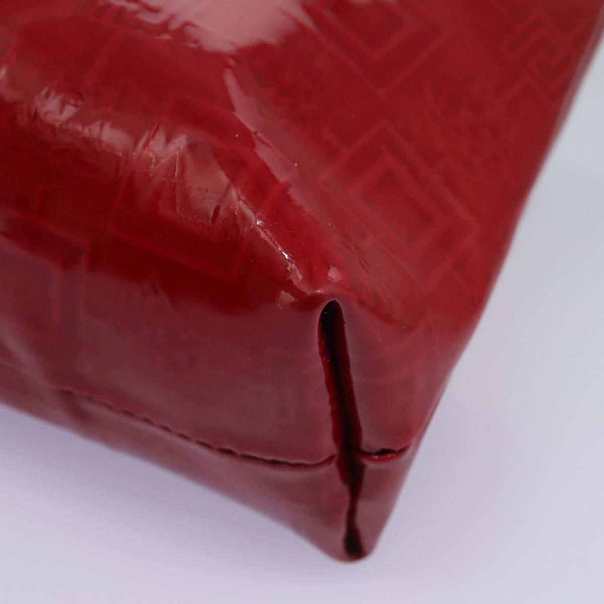 Gianni Versace Pouch Enamel Red Auth bs22441